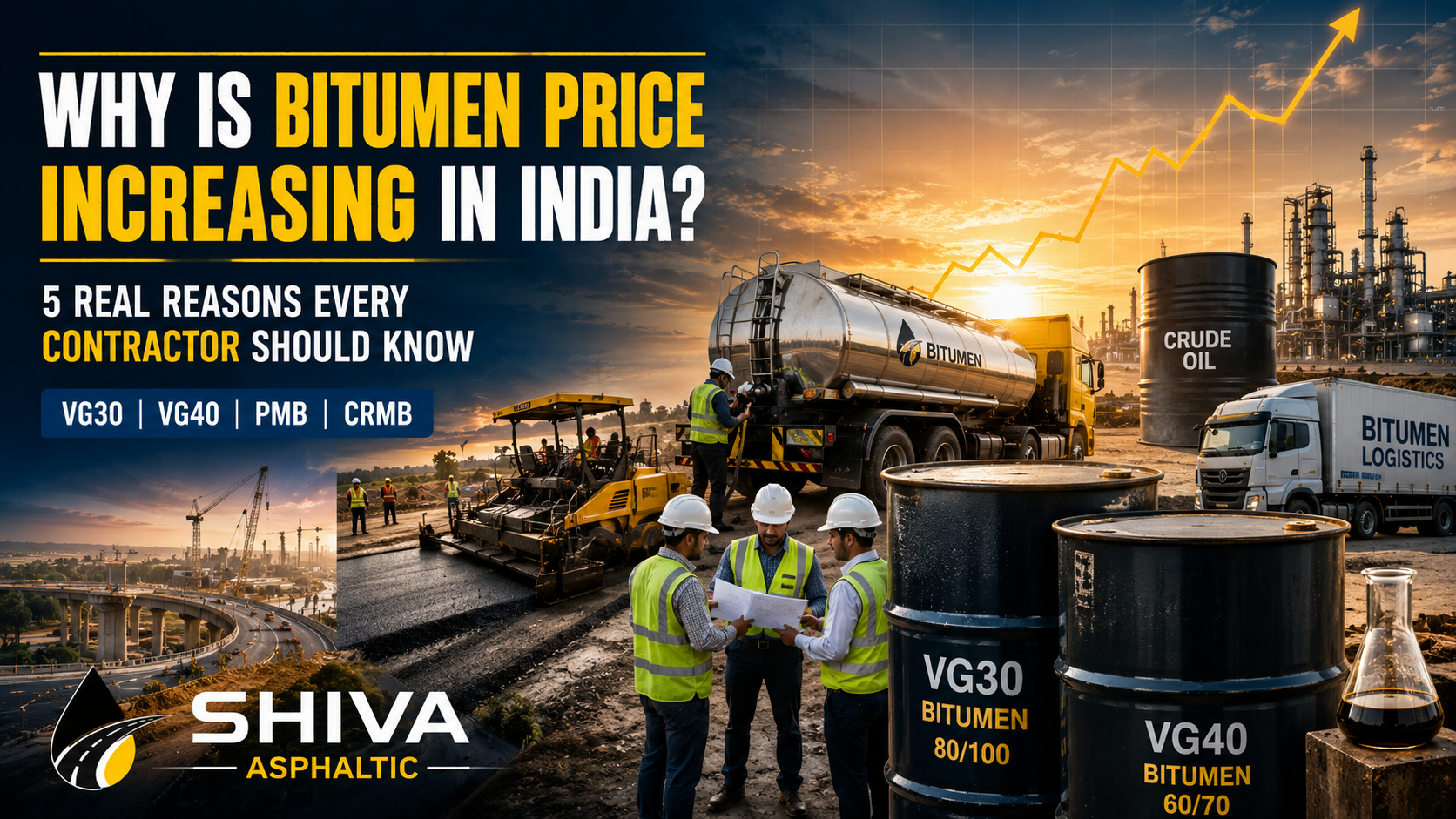Why is bitumen price increasing in India because of crude oil refinery supply infrastructure demand and logistics cost in 2026